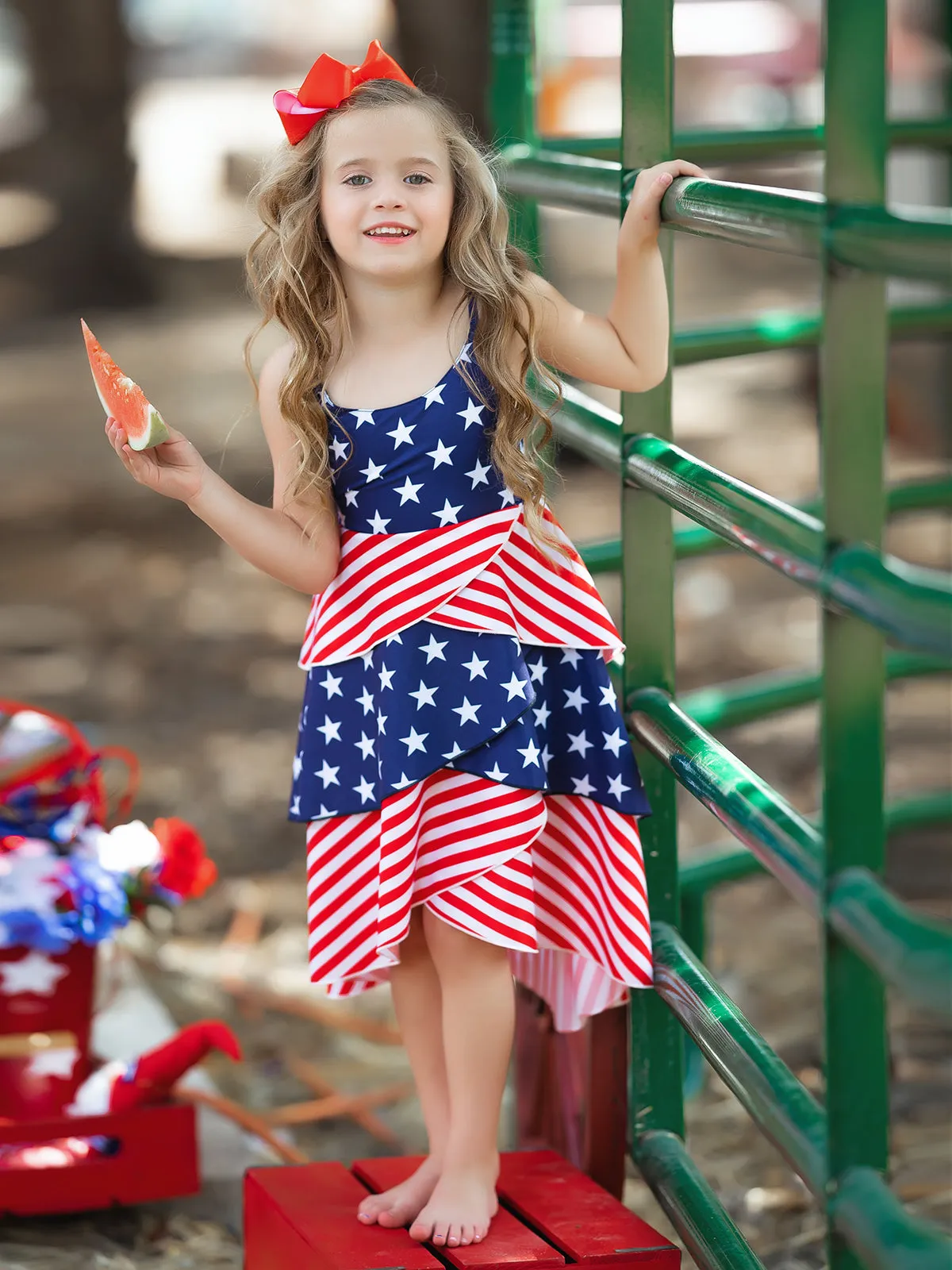Patriotic Princess Tiered Dress
