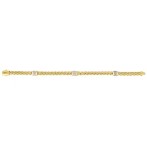 Phillip Gavriel Woven Diamond Station Bracelet