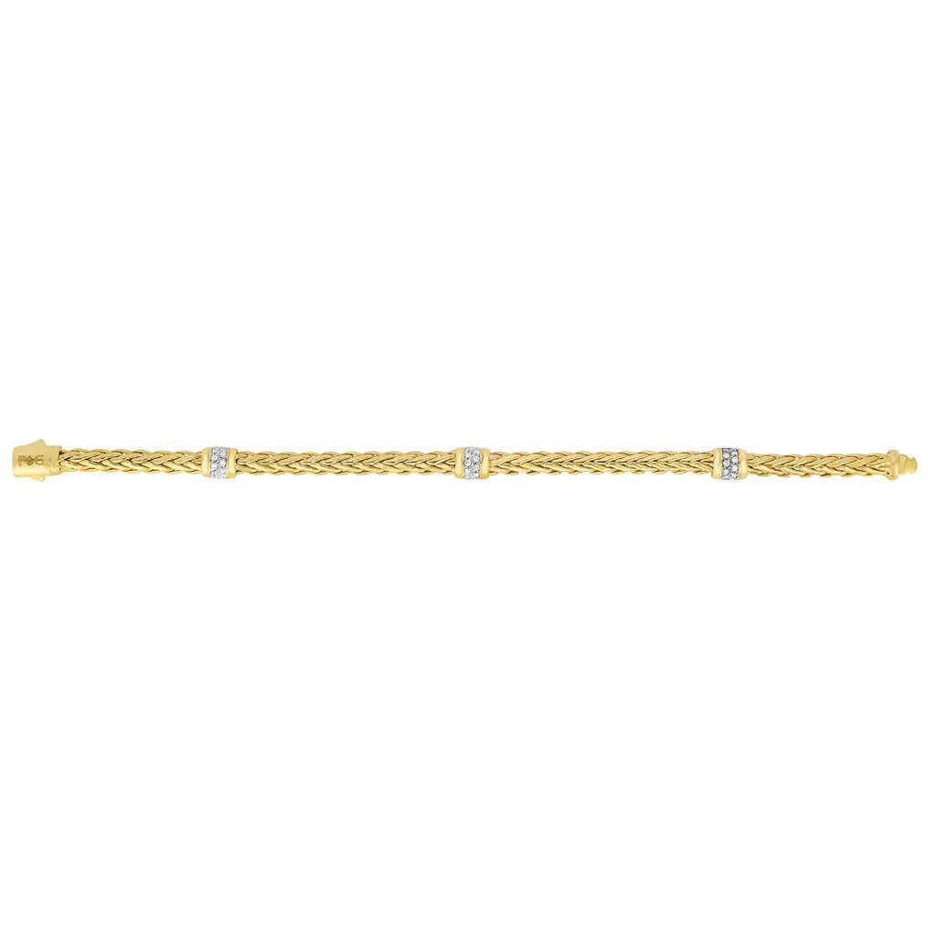 Phillip Gavriel Woven Diamond Station Bracelet