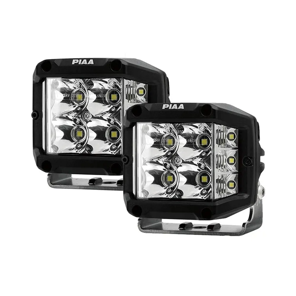 PIAA LED Light Bar Wide-Angle Driving Beam 5600K Quad Edge Cube 4"