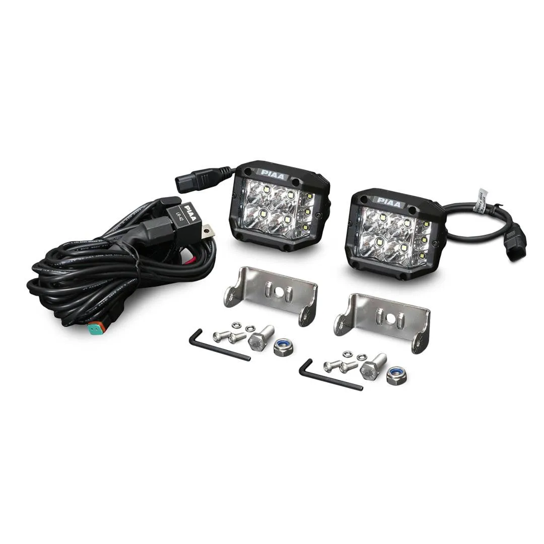 PIAA LED Light Bar Wide-Angle Driving Beam 5600K Quad Edge Cube 4"