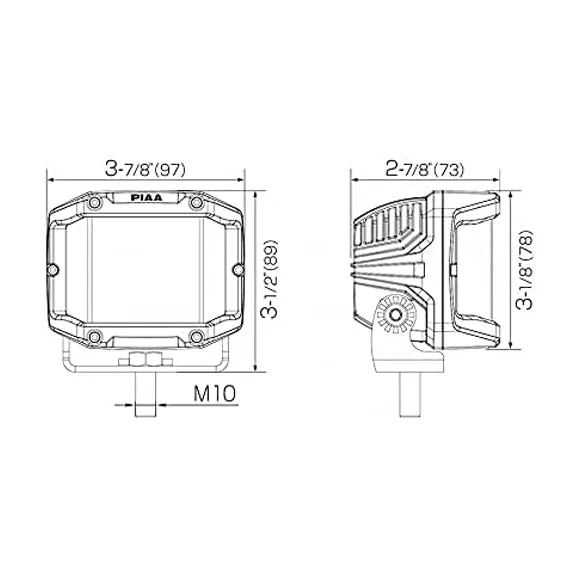 PIAA LED Light Bar Wide-Angle Driving Beam 5600K Quad Edge Cube 4"
