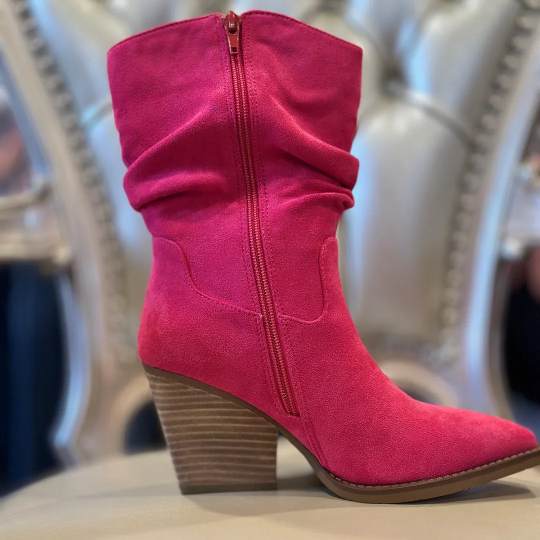 Pink Slouch Bootie