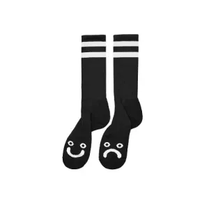 Polar Skate Co "Happy Sad" long Socks (Black) UK6-8