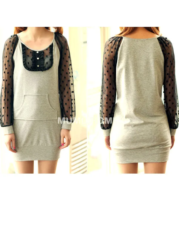 polka dots college dress