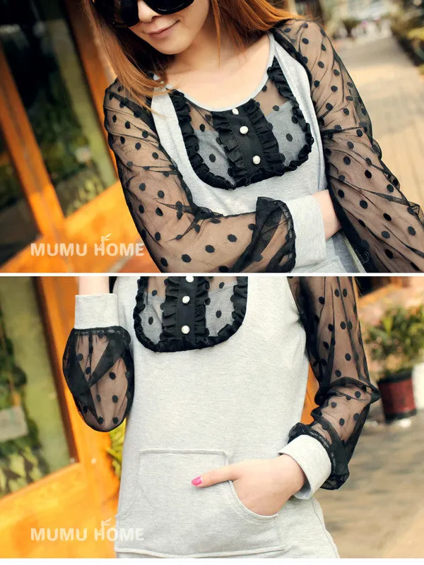 polka dots college dress