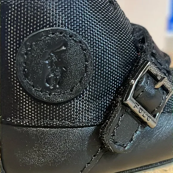 Polo Ralph Lauren Ranger Crib shoes booties new baby infant black