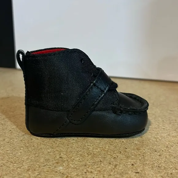 Polo Ralph Lauren Ranger Crib shoes booties new baby infant black
