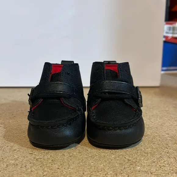 Polo Ralph Lauren Ranger Crib shoes booties new baby infant black