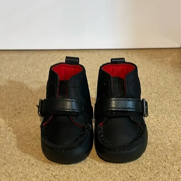 Polo Ralph Lauren Ranger Crib shoes booties new baby infant black