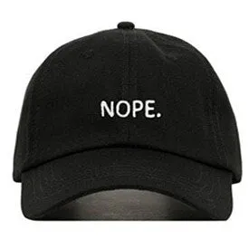 "NOPE" Casquette Baseball Snapback Brodée Blanc - URB1™