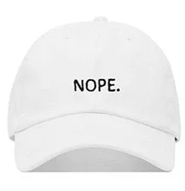 "NOPE" Casquette Baseball Snapback Brodée Blanc - URB1™