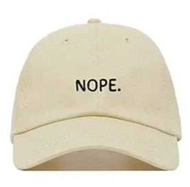 "NOPE" Casquette Baseball Snapback Brodée Blanc - URB1™