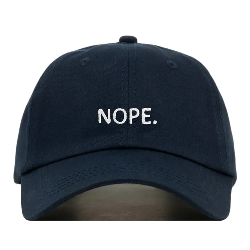 "NOPE" Casquette Baseball Snapback Brodée Bleu Ciel - URB1™