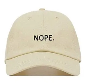 "NOPE" Casquette Baseball Snapback Brodée Bleu Ciel - URB1™