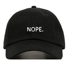 "NOPE" Casquette Baseball Snapback Brodée Bleu Ciel - URB1™