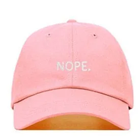 "NOPE" Casquette Baseball Snapback Brodée Bleu Ciel - URB1™