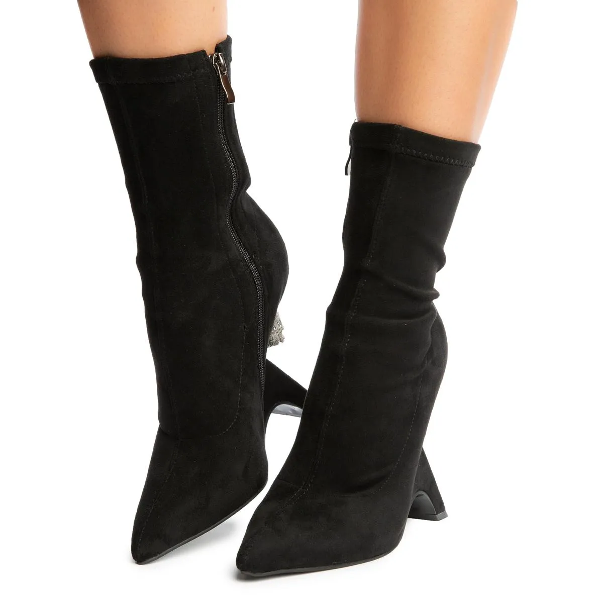 Raffi-2 Bedazzled Skull Bootie