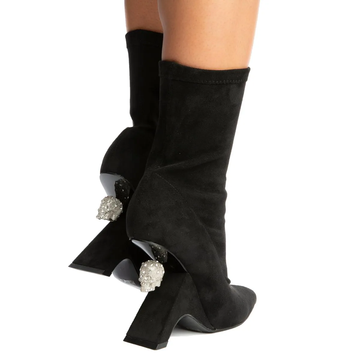 Raffi-2 Bedazzled Skull Bootie