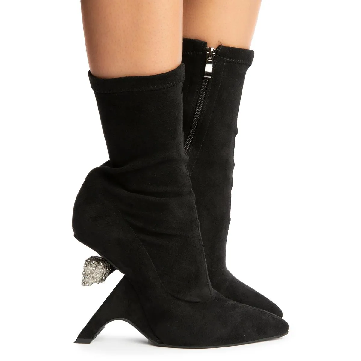 Raffi-2 Bedazzled Skull Bootie