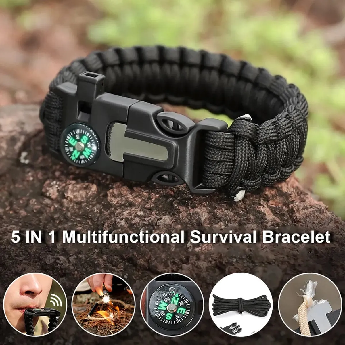 RECON GS2S Para Cord Ultimate Survival Bracelet