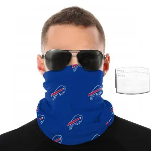 Reusble Mouth Cover Bandanas Buffalo Bills Variety Head Scarf Face Mask With PM 2.5 Filter