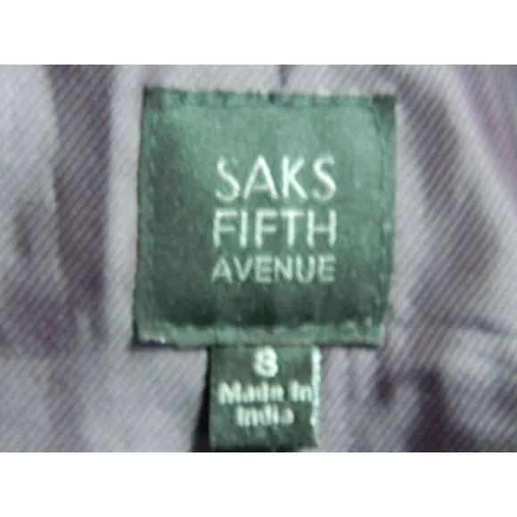 Saks Fifth Avenue Suede Moto Ruffle Jacket Size 8