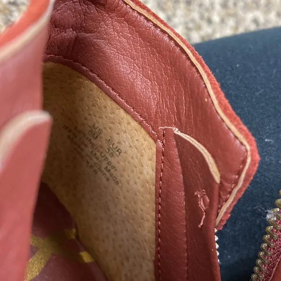 Sam Edelman Rust Red Packer Suede Ankle Bootie