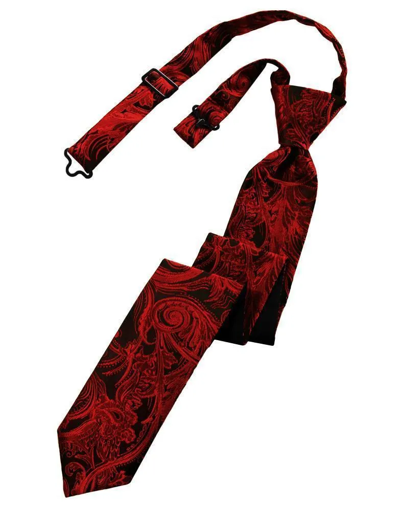 Scarlet Tapestry Skinny Necktie