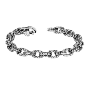 Silver Double Woven Link Bracelet