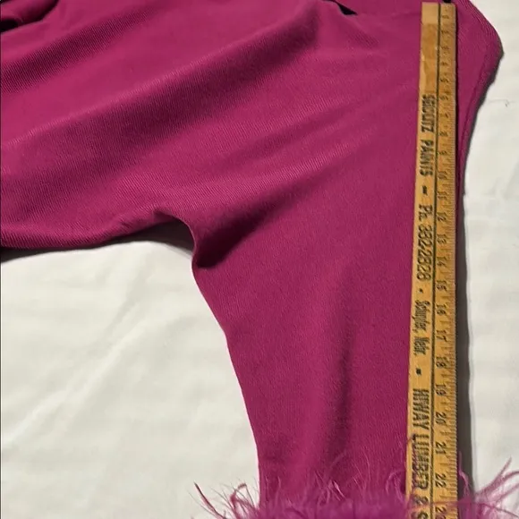 Sioni Milano Pink Sweater with Feather Cuffs