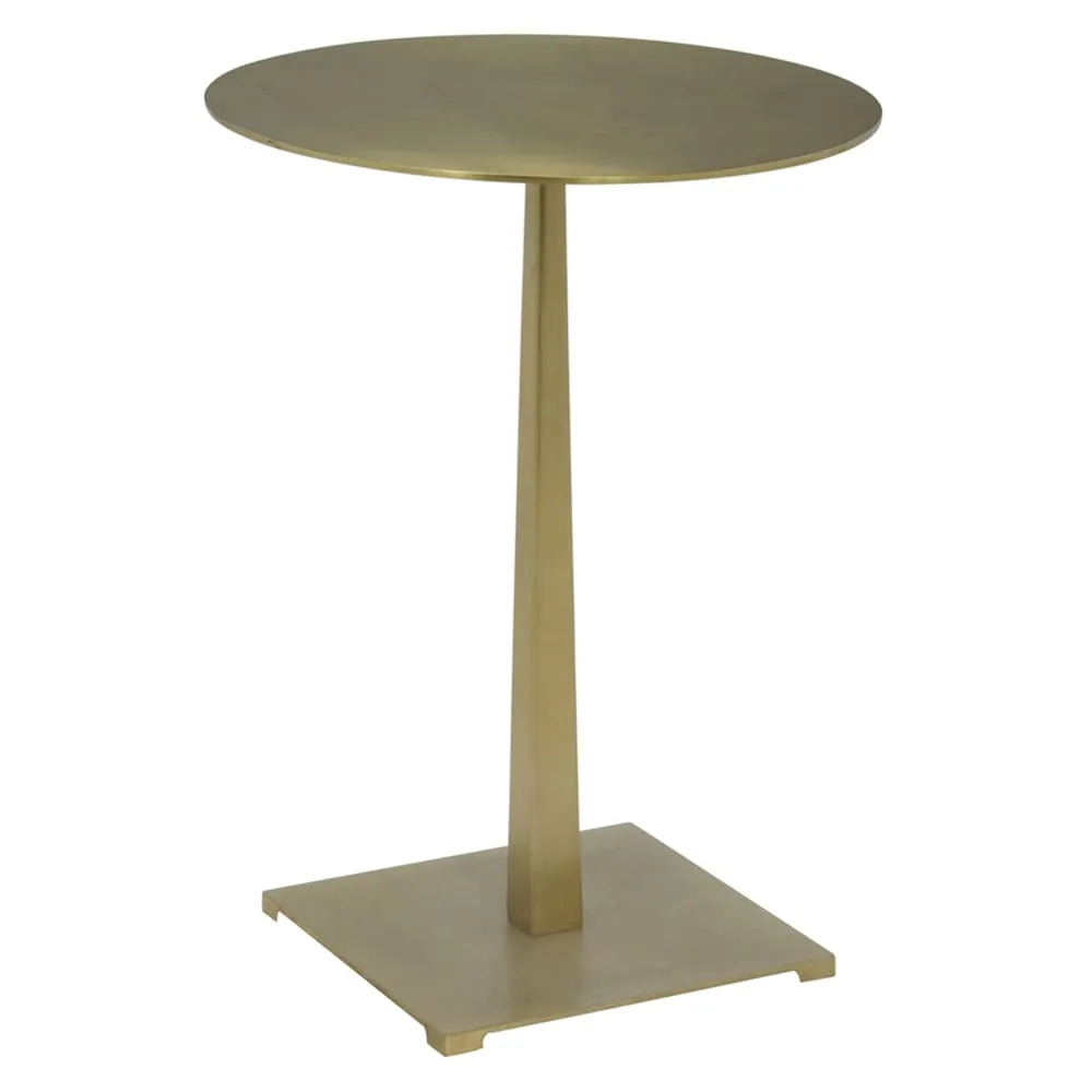 Stiletto Side Table, Metal with Brass Finish
