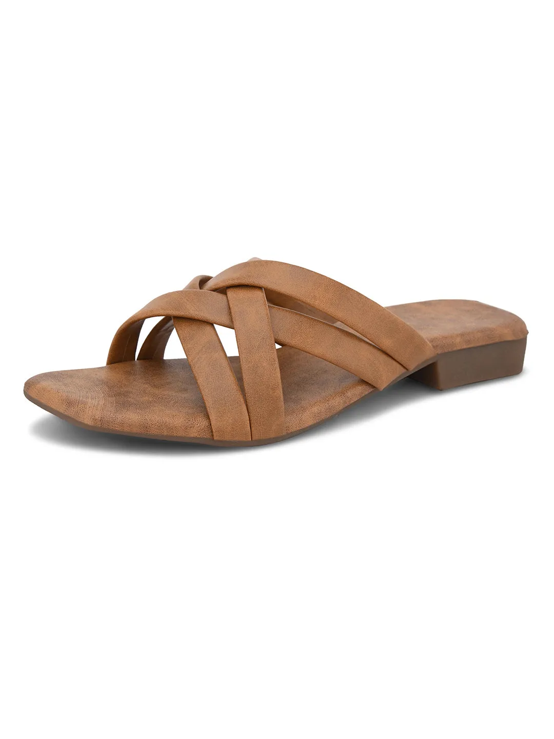 Stylish-Charm-Cross-Strap-Flat-Slippers
