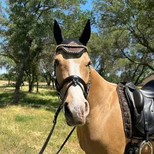 Suede Fly Ear Bonnet Animal Print