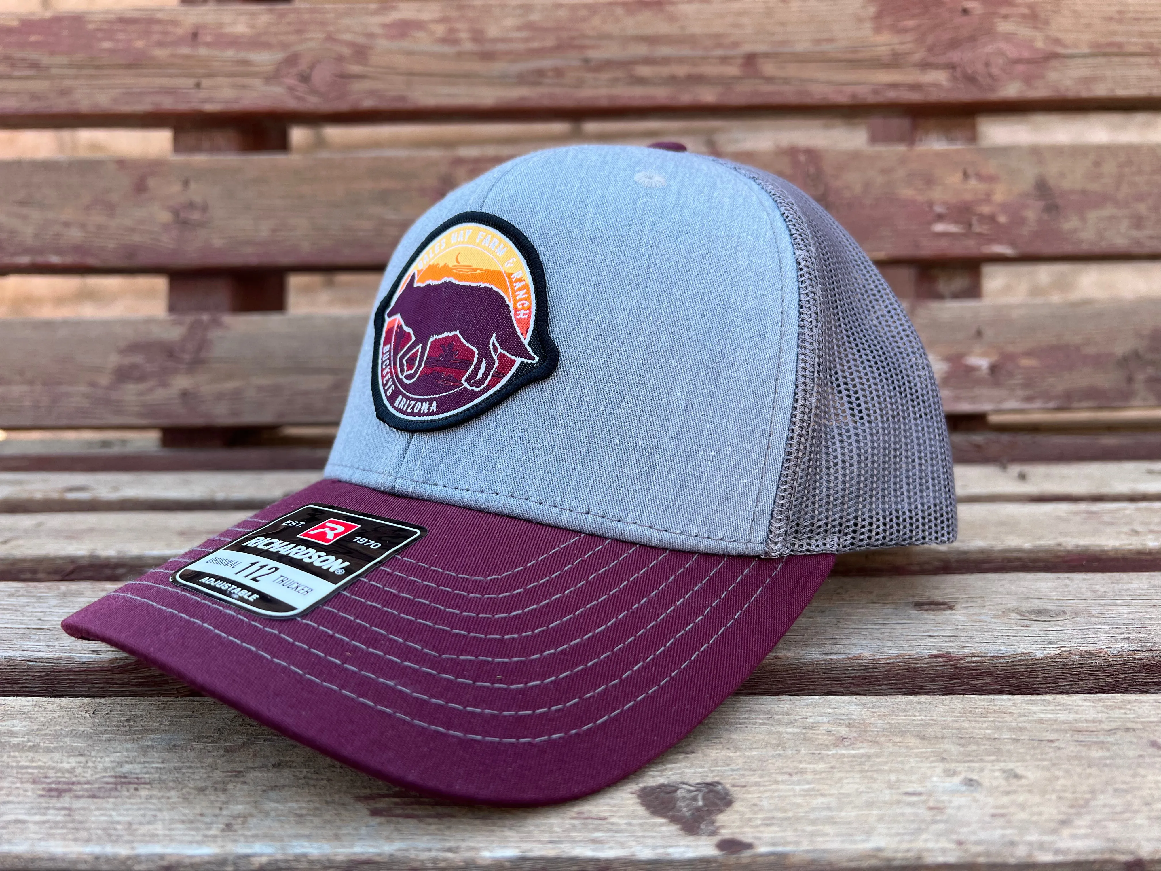 Sunset Coyote Woven Patch Curve Bill