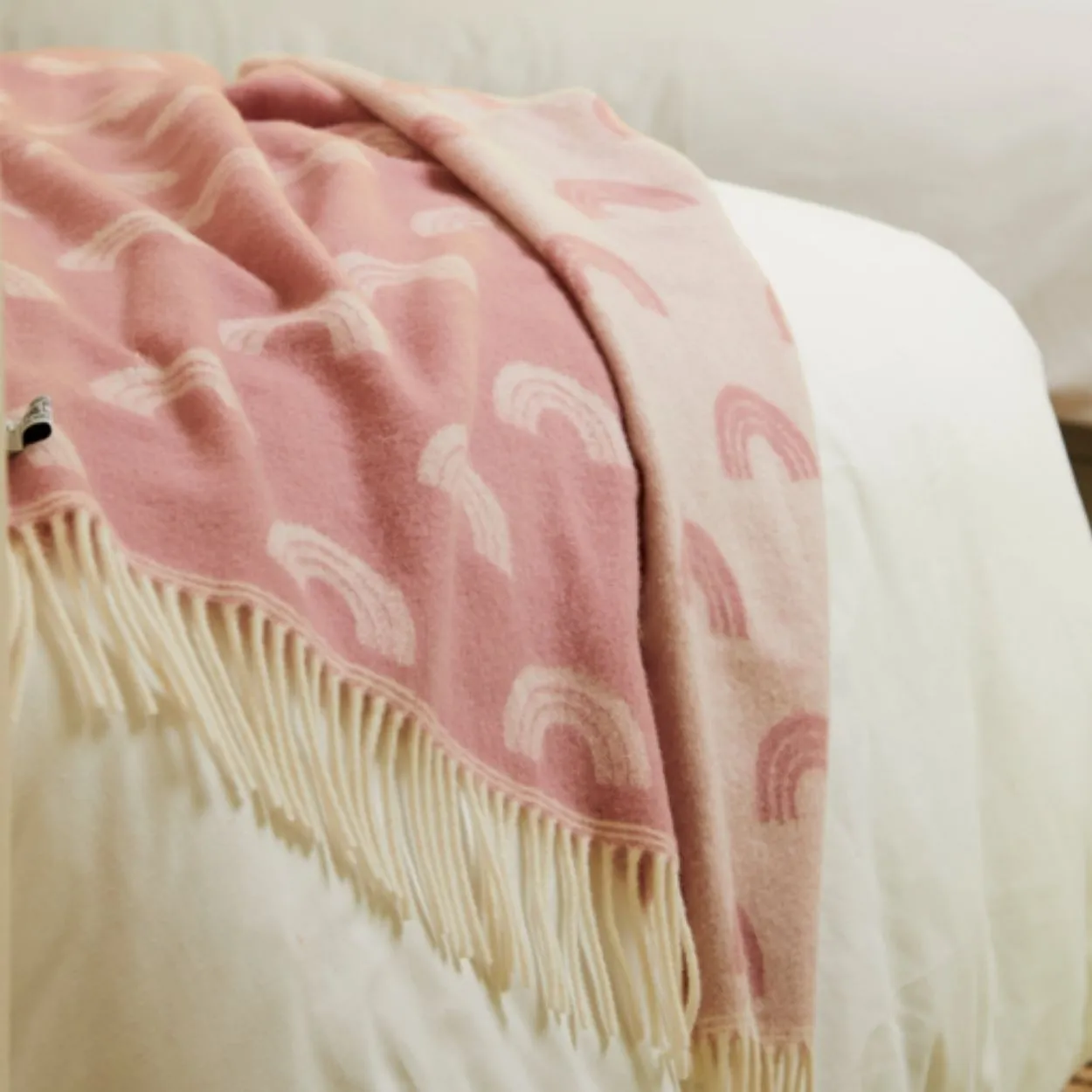 Super Soft Merino Baby Blanket - Pink