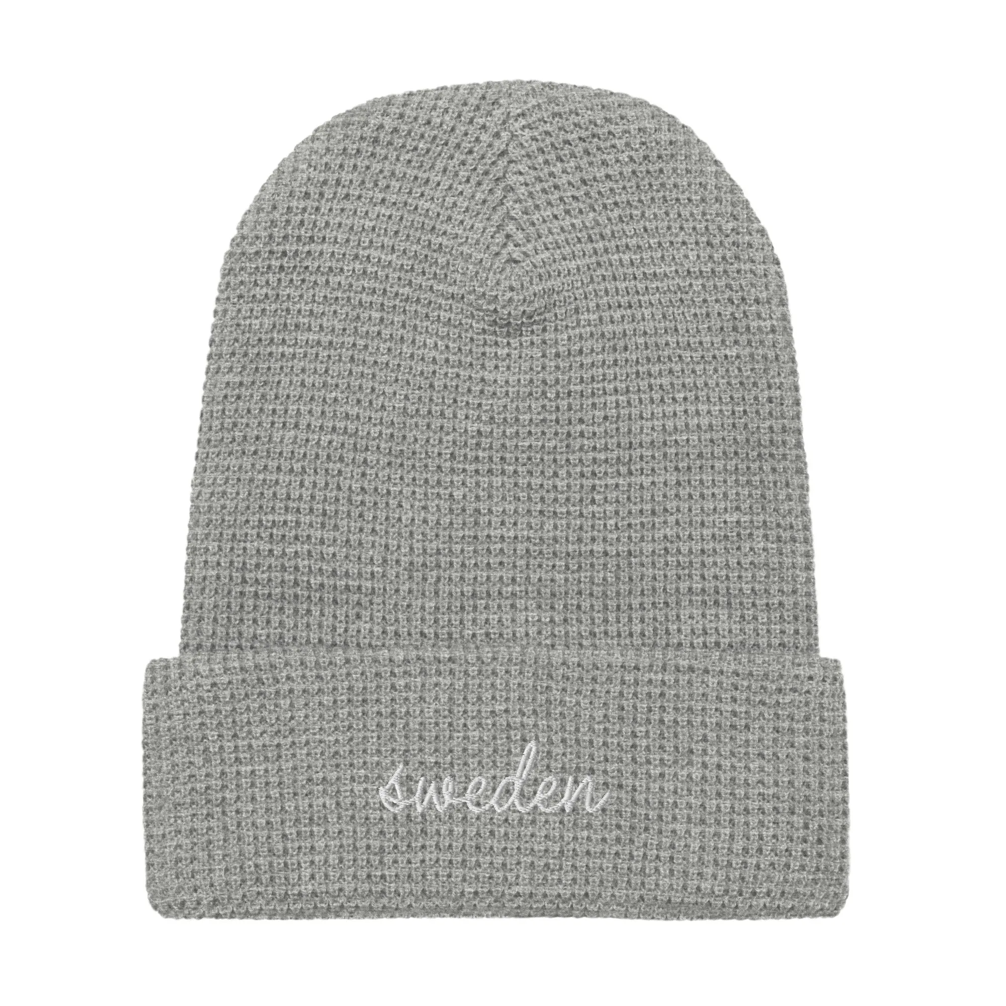 Sweden Script Waffle Knit Beanie