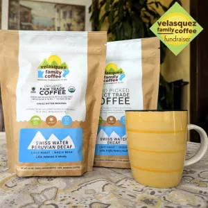 Swiss Water Decaf Peruvian Decaffeinated Coffee (light roast) - Fundraiser | Lithe, Bright, Buttery Decaf