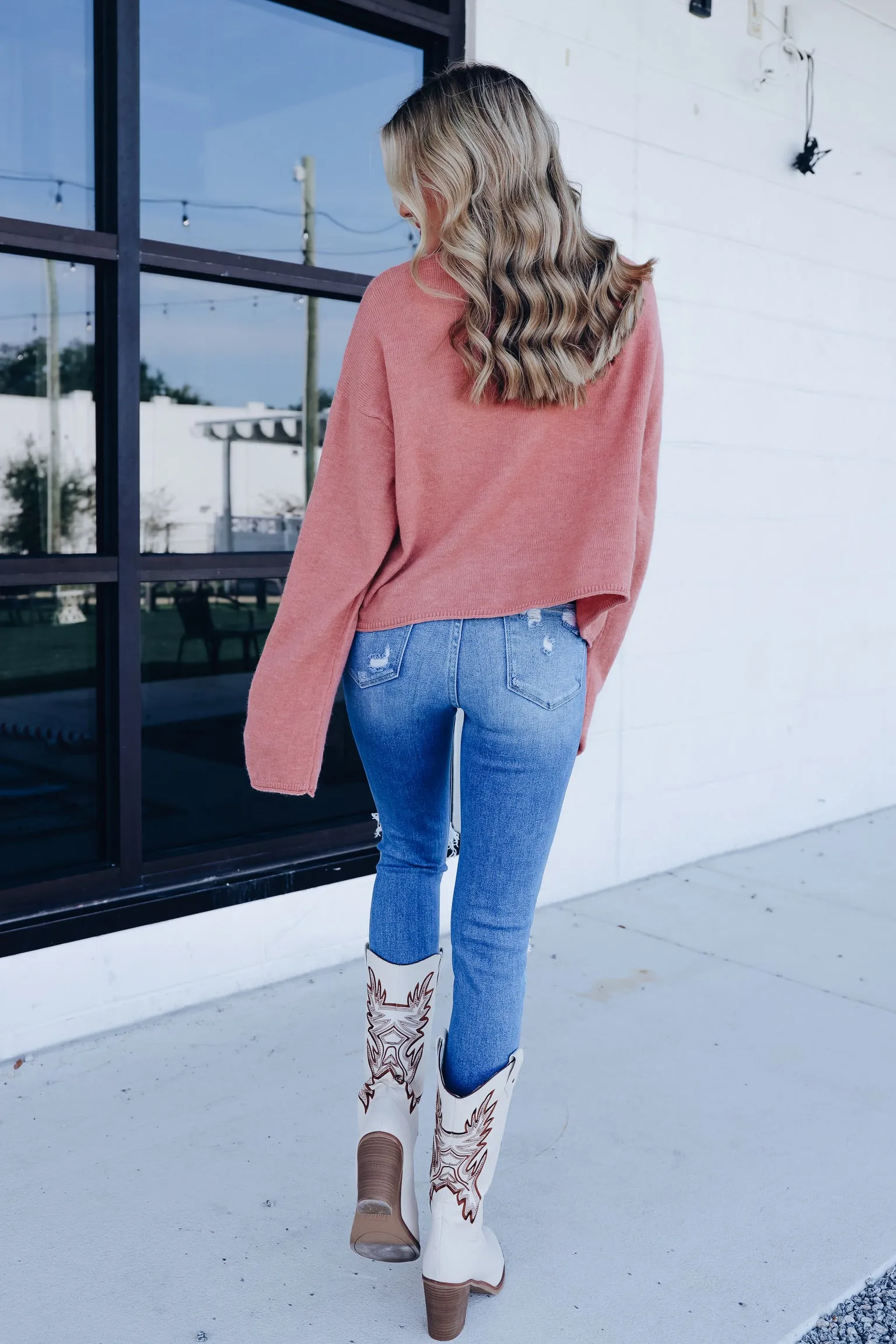 Tari Tie Front Cropped Cardigan - Dusty Rose