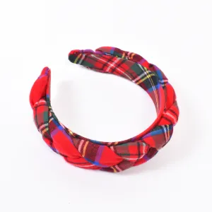 Tartan & Cheer Braided Headband - Cinnamon Spice