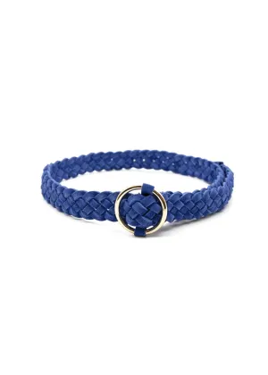 The Edona Suede Belt by FRNCH - Electric Blue