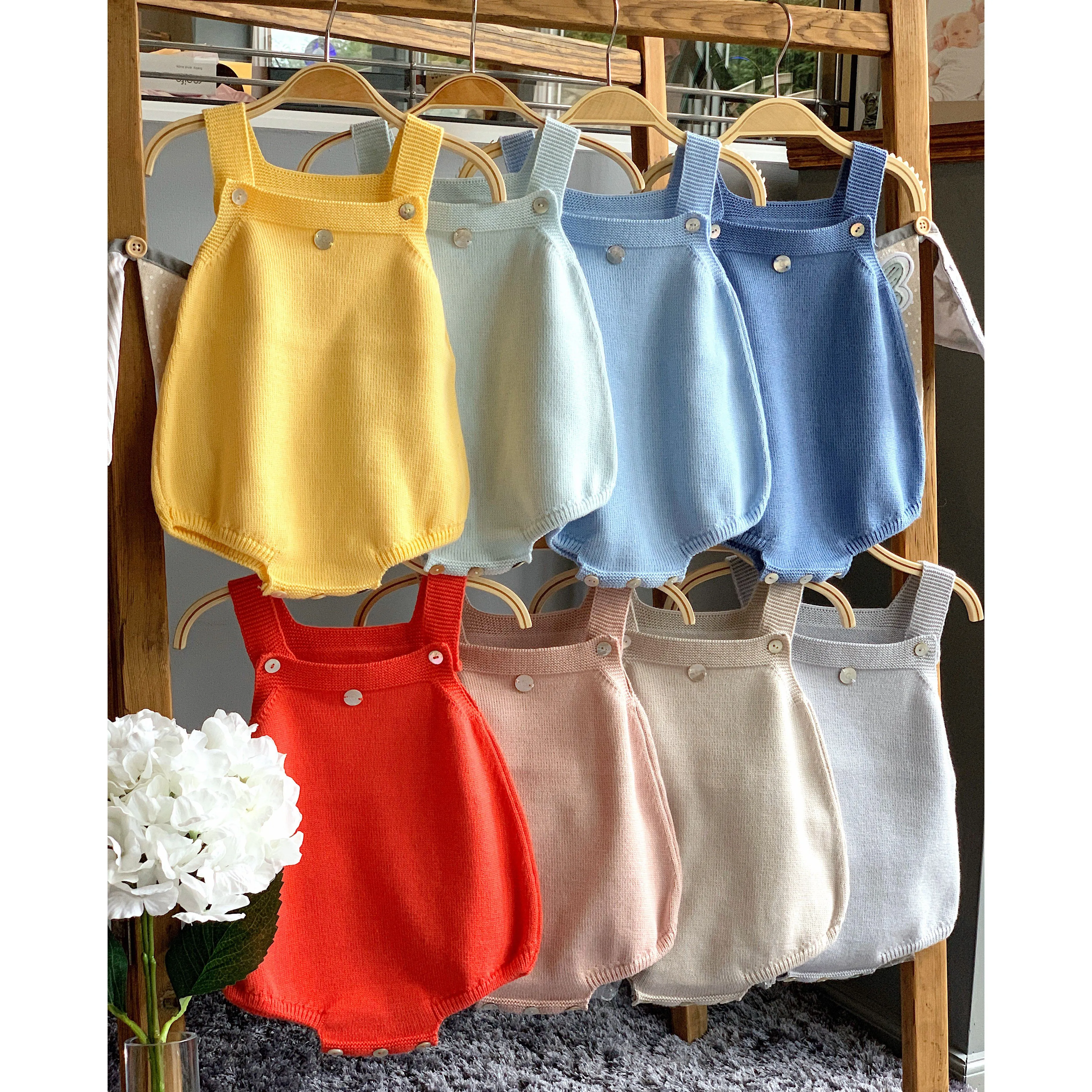 THE Knitted Dungaree Romper - Warm