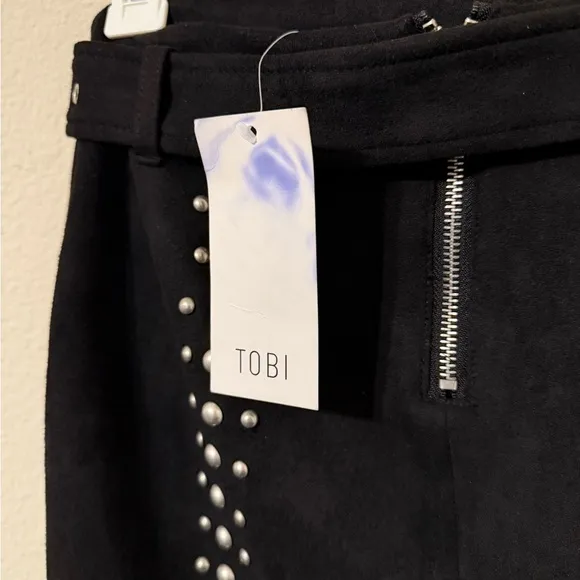 Tobi Faux Suede Studded Mini Skirt