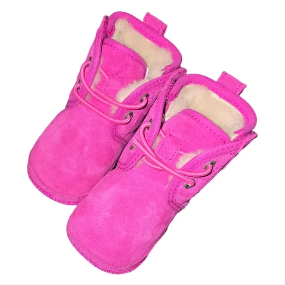 UGG Baby Neumel Pink Booties Size 2/3 NIB NWT