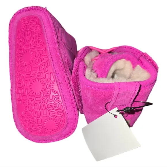 UGG Baby Neumel Pink Booties Size 2/3 NIB NWT