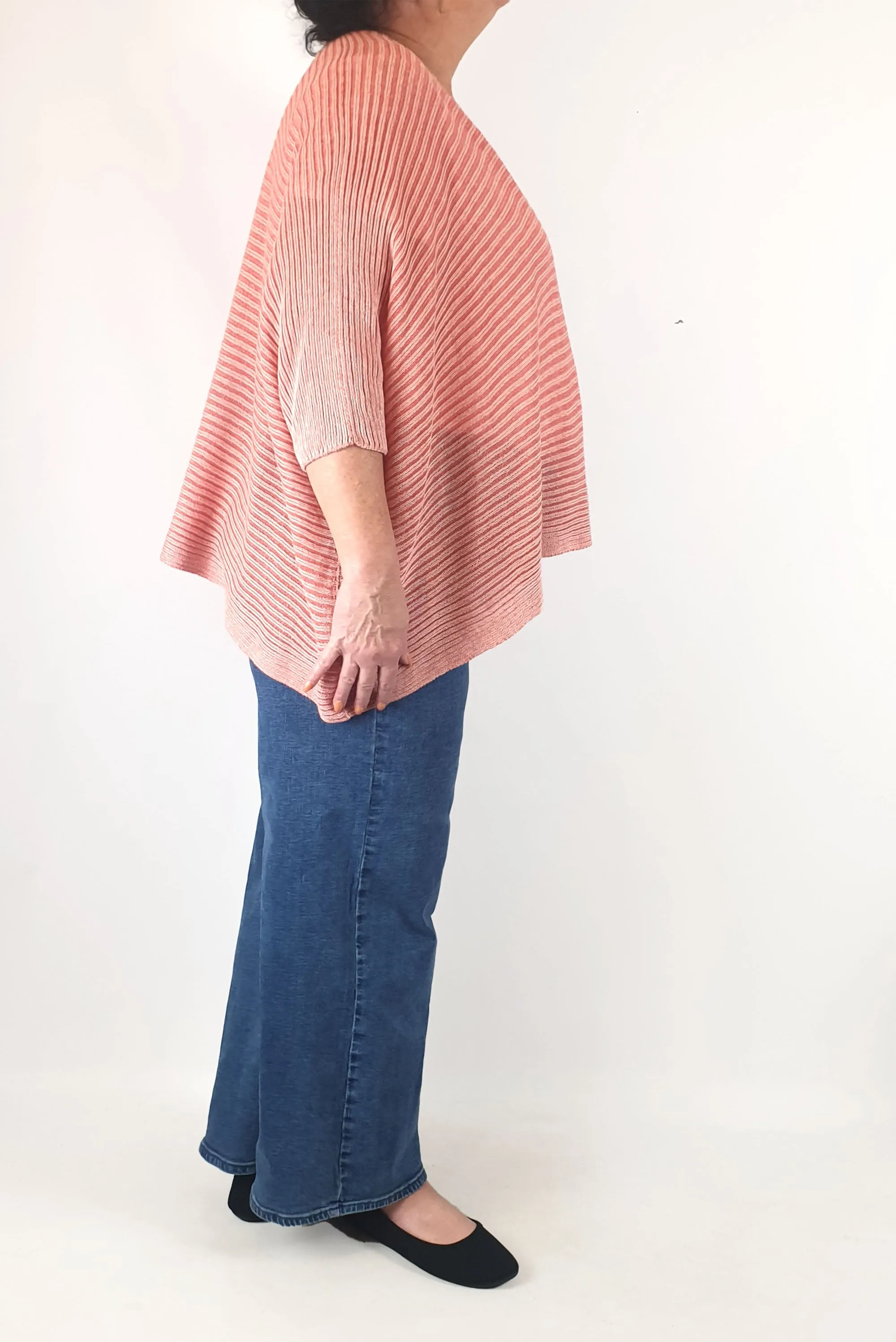 Uimi red cotton cashmere top one size