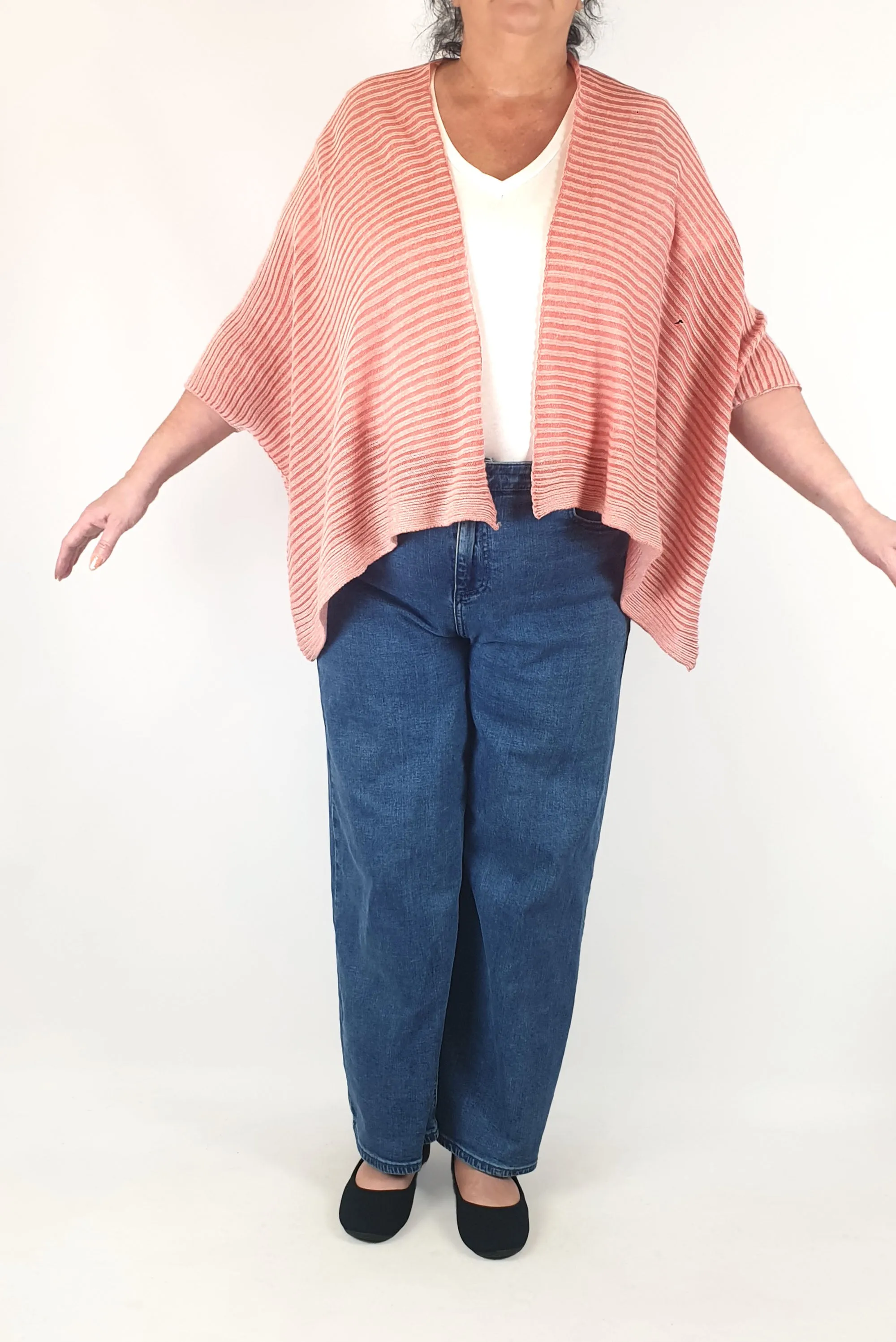 Uimi red cotton cashmere top one size
