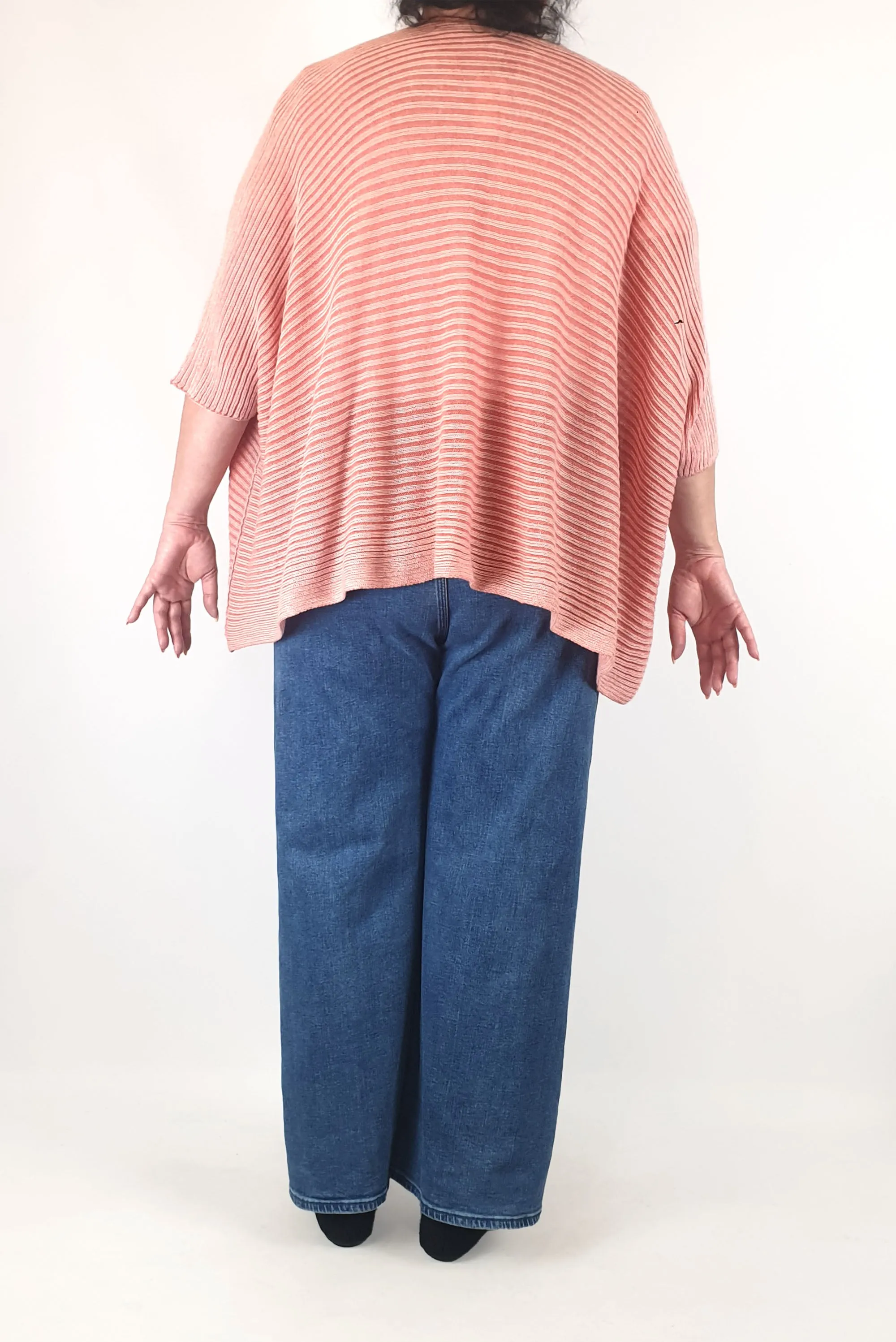 Uimi red cotton cashmere top one size