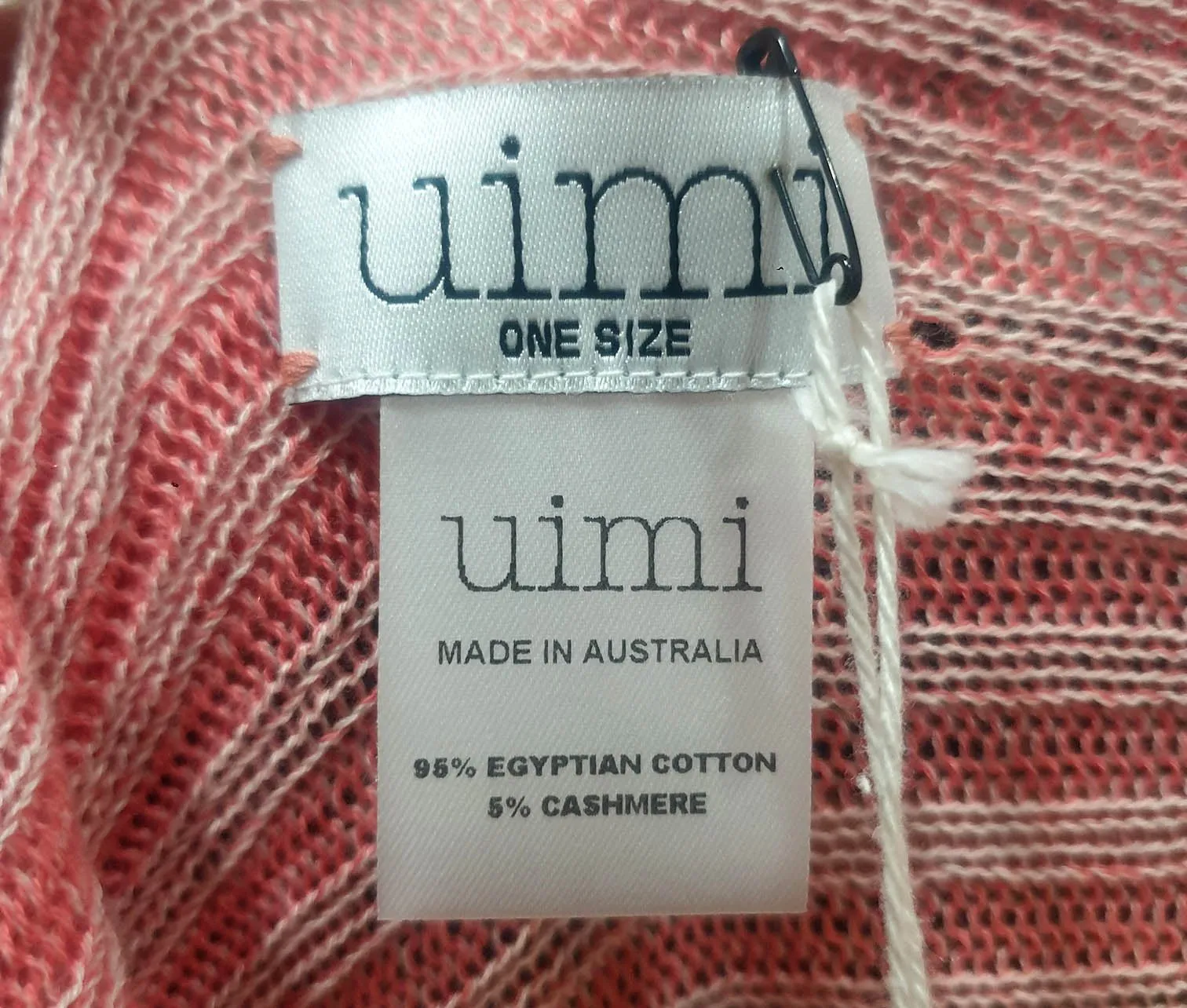 Uimi red cotton cashmere top one size