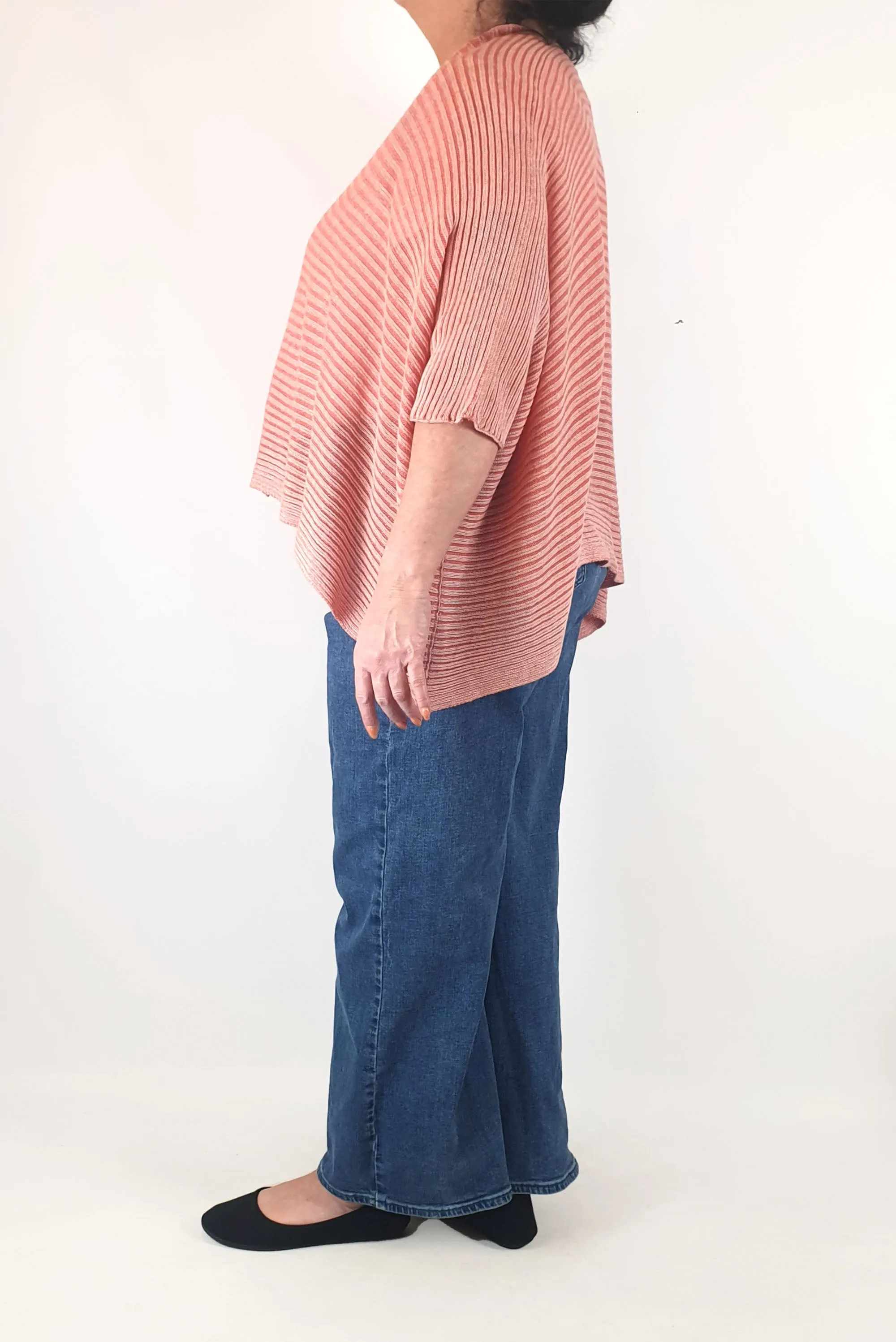 Uimi red cotton cashmere top one size